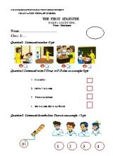 Đề thi học sinh giỏi môn Tiếng Anh Lớp 4 - Trường TH Thanh Văn Ôn (Có đáp án)